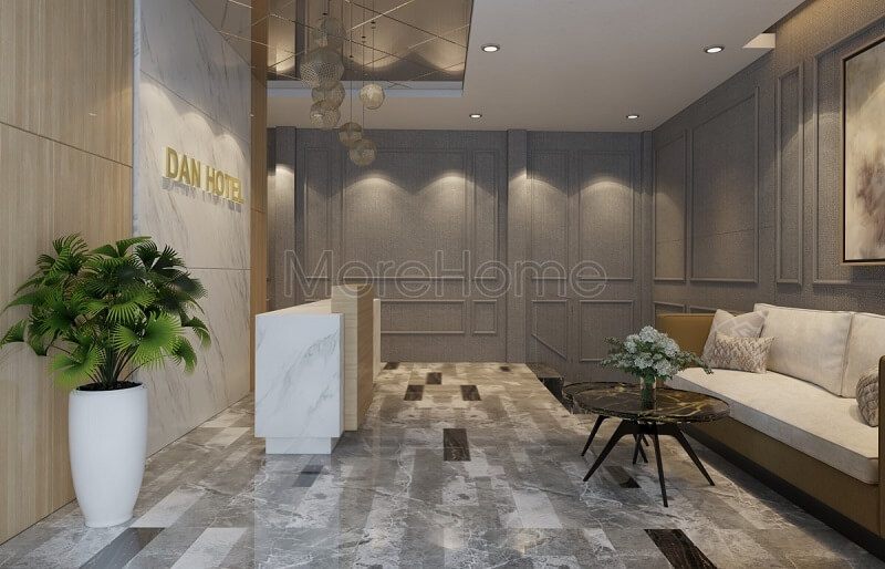 quá
Sảnh khách của khách sạn 5 sao được trang trí rất đẹp.